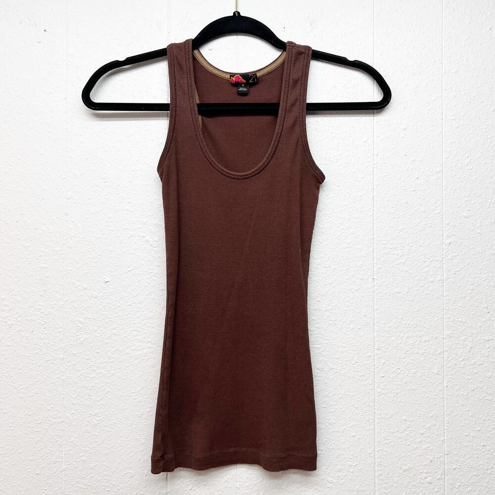 Rue21 Vintage Tank Top Womens Small Y2K Grunge Retro Minimalist Capsule Stretch